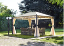 Gazebo da Giardino in Ferro 3X4m Vorghini Iron Sabbia