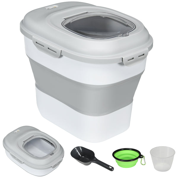 Contenitore Crocchette Cani Ermetico 5-25L con Ruote e Deumidificatore Grigio online