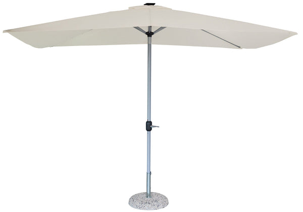 prezzo Parasol de Jardin 3x3 m Mât Aluminium Ø48 mm avec LED Morel Ecru