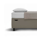 Letto Singolo Contenitore Imbottito Similpelle Cappuccino BoxMax Testata Square Varie Misure