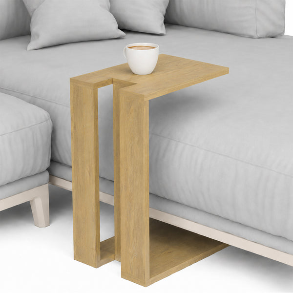 acquista Tavolino da Caffè 57x40x30 cm Porta PC Laterale Divano in Legno MDF Quercia