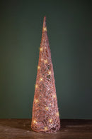 Cono Decorativo con 20 Led H80 cm Rose