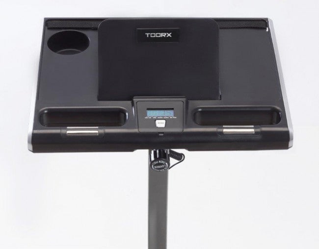 Cyclette Pieghevole Magnetica con Sedile e Scrivania 100Kg Max 8 Livelli Accesso Basso Toorx BRX-Office Compact