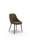 Set 4 Sedie Kira 51x59x85 cm Gambe in Metallo Bronzo Marrone       