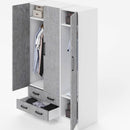 Armadio 210x135x52 cm 3 ante e 2 cassetti olmo