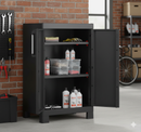Armadio in Resina 2 Ripiani 65x45x97 cm Keter Detroit Basso Nero