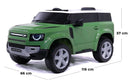Macchina Elettrica per Bambini 12V con Licenza Land Rover Defender Verde