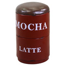 Pouf a Forma di Tazzine 44x30xh50 cm in Metallo Rosso