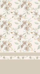 Set Lenzuola in Cotone Sopra Sotto e Federe Cober Fioretto Beige Varie Misure