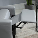 Poltrona Relax Manuale Reclinabile in Similpelle Grigio