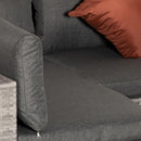 Set Salotto da Giardino Divano 2 Poltrone e Tavolino in Rattan Polietilene Grigio