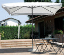 Ombrellone da Giardino 3x3 m Palo Ø48 mm in Alluminio con Manovella Vorghini Stem Antracite e Ecrù