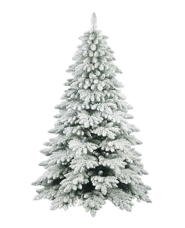 online Albero di Natale Artificiale Floccato Effetto Realistico Innevato 150 cm 515 Rami Bianco Effetto Neve