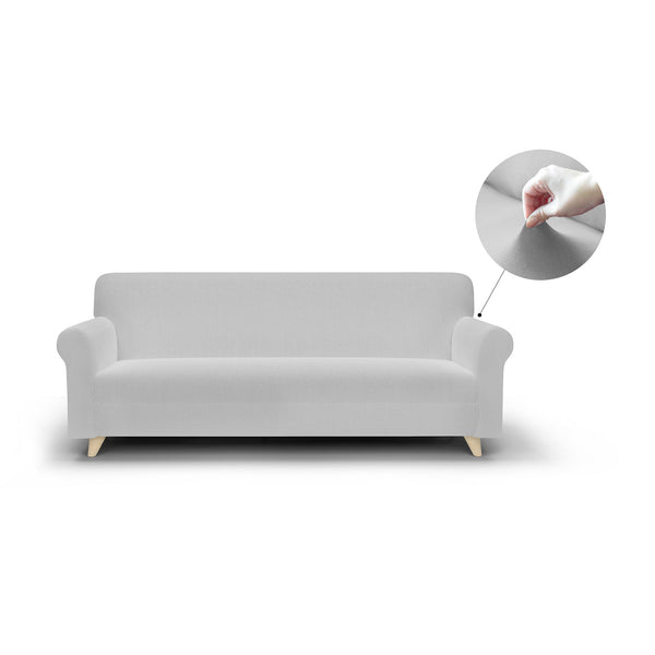 online Housse de Canapé Stretch en Polyester Dahlia Gris Clair Différentes Tailles