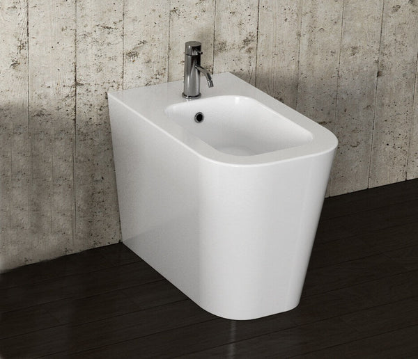 Bidet Céramique Dos au Mur 55x35x42cm TFT Galaxy Blanc prezzo