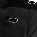 Poltrona Relax Reclinabile Manuale 100x76x94 cmin Microfibra Nero