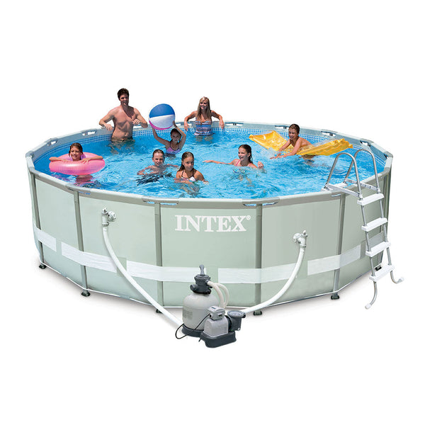 Piscine Hors Sol Ronde H132x549cm avec Pompe Échelle et Serviettes Intex Ultra Frame online