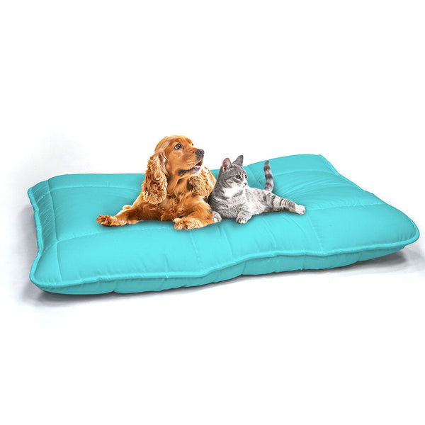 prezzo Maxi coussin rembourré et matelassé pour chiens et chats en microfibre vert d'eau