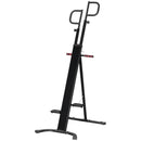 Vertical Climber Altezza Regolabile 100x60x175-195 cm con Monitor LCD in Acciaio e ABS Nero