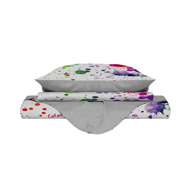 Housse de couette double avec impression sur le sac et taies d'oreiller Kio615 prezzo