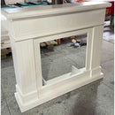Cornice da Pavimento per Inserto Camino Elettrico 95x102x21,5 cm in MDF Sined Lipari Bianco