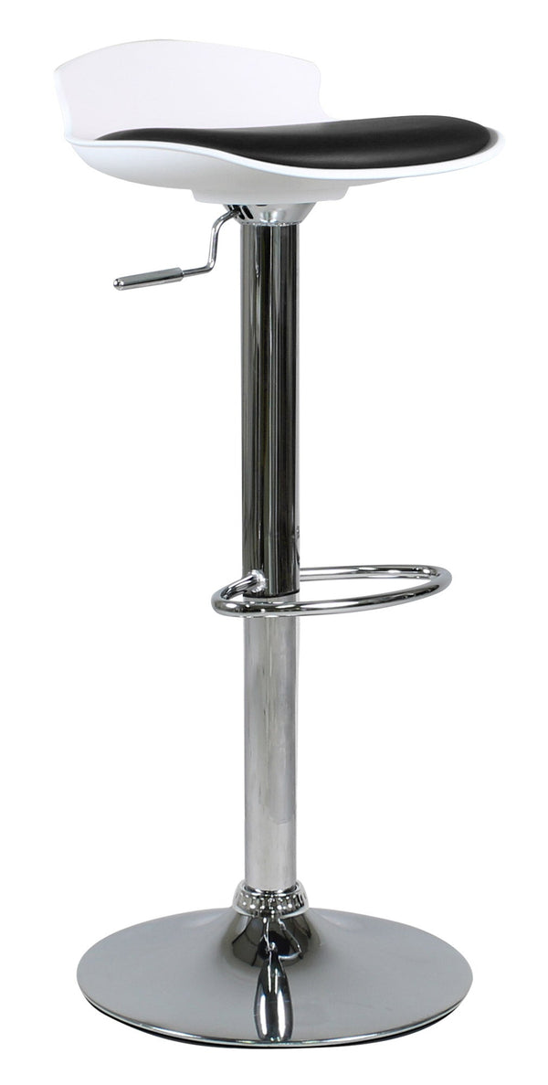 prezzo Tabouret avec Vérin à Gaz et Assise Pivotant en Polypropylène et Simili Cuir Vandi Noir et Blanc