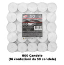 Set 800 Candele Lumino da 10gr Tielight Bianche