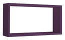 Mensola Cubo da Parete 70x35x15,5 cm in Fibra di Legno Artù Viola Melanzana