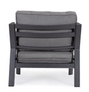 Set 2 Poltrone con Cuscini da Giardino 80x85x88 cm in Alluminio Hendrix Antracite
