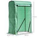 Serra da Giardino con Porta Avvolgibile 100x50x150 cm in Acciaio e PE Verde