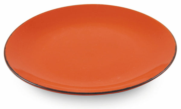 Set de 6 assiettes plates Ø27x3,5 cm en Gres VdE Tivoli 1996 Baita Glazed Orange online