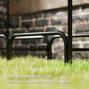 Portalegna per Camino da Interno ed Esterno con Telo Porta Legna e Copertura 120x36x99 cm in Metallo Nero 
