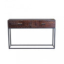Consolle Daly 120x30x76 h cm in Legno Marrone