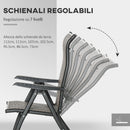 Set 2 Sedie da Giardino in Rattan Polietilene e Acciaio Rosso e Nero