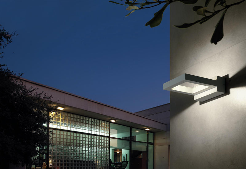 Applique da Esterno a LED 8W Grande Sovil Decò Bianco