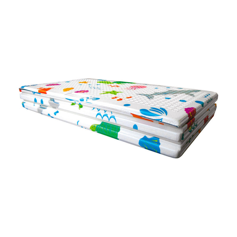 Tappeto Morbido per Bambini 200x150x1 cm Pieghevole Oceano Multicolore