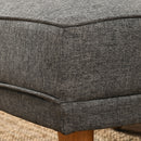 Divano Letto Angolare 194x134x78 cm con Penisola in Legno e Tessuto Grigio Scuro