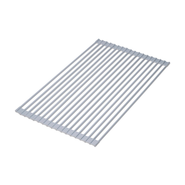 Égouttoir à vaisselle en acier et silicone souple, plastique gris, acier et technoplastique Emuca online