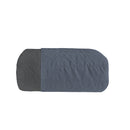 Trapuntino Estivo Double Face Effetto Water Washed Singolo 170x250 cm in Poliestere Blu e Grigio Scuro  