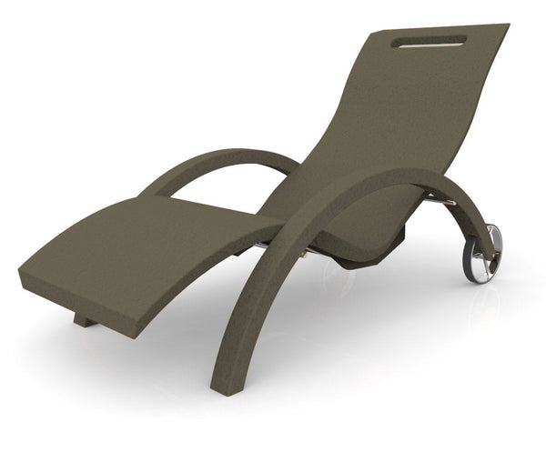 Lettino Chaise Longue da Esterno Giardino Inclinabile con Ruote Arkema Serendipity Dove Grey online