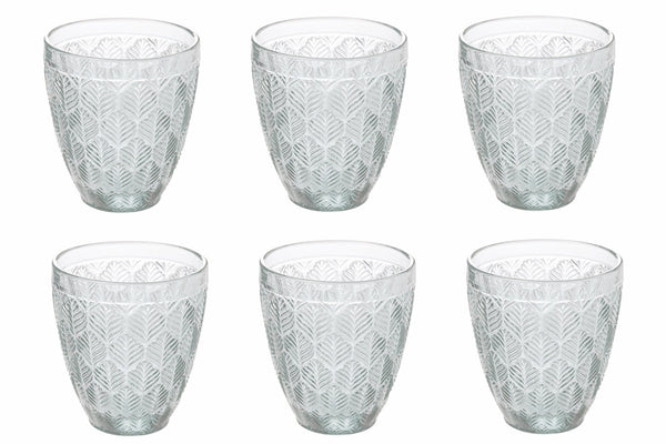 prezzo Ensemble de 6 verres à eau en verre 300 ml VdE Tivoli 1996 Bali Leaf