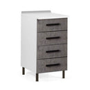 Cassettiera 4 cassetti 40x50x85H cm cemento
