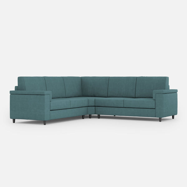 prezzo Divano Angolare 5 Posti 246x246x85 cm Marrak in Tessuto Petrolio