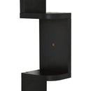 Libreria da Parete con Mensole in Legno MDF Nero 12x12x120 cm 