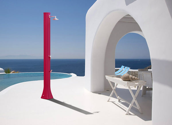 Doccia Solare da Giardino 40L Miscelatore e Lavapiedi Arkema Big Happy Five Ruby online