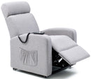 Poltrona Alzapersona Elettrica 1 Motore Reclinabile a Motore in Tessuto Marta Grigia