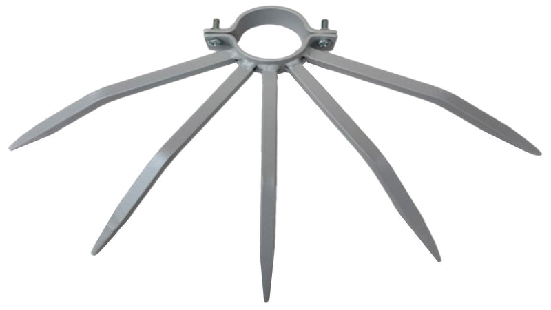 Dissuasore Antifurto con Punte in Acciaio per Pluviali Tubi Esterni Ø58-62 mm Argento