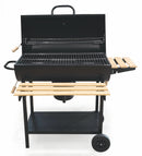 Barbecue a Carbone Carbonella Rettangolare 108x70x100 cm Soriani Sun-Day Nero