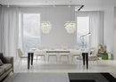  Tavolo Allungabile 200-460x90x77 cm Flame Bianco Frassino Telaio Antracite