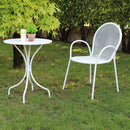 Tavolo Bristol Ø60x71h cm in Acciaio Bianco